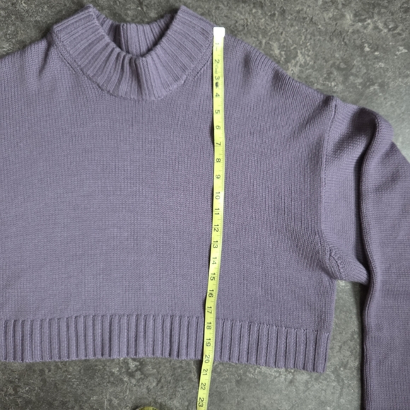 Wilfred 100% Merino Harper Soft Lilac Purple Cropped Sweater EUC Sz 2X - Picture 11 of 13